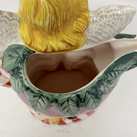 Department 56 Teapot Sugar Plum Fairy Christmas Teapot Candy Cane/Holly Handle - Picture 7 of 10